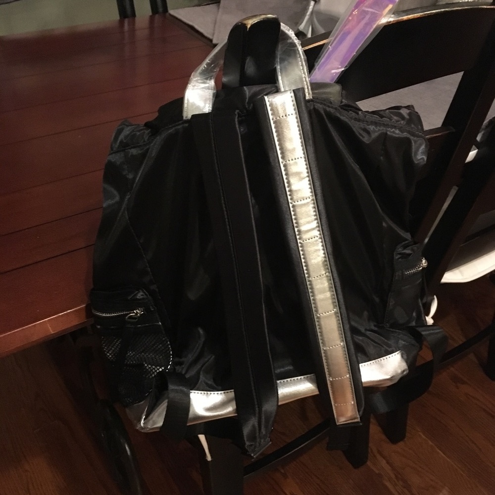 Urban Outfitters | Black & Silver Backpack - Picture 7 of 8